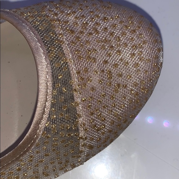 Sparkly Gold Ballet Flats - Picture 3 of 4